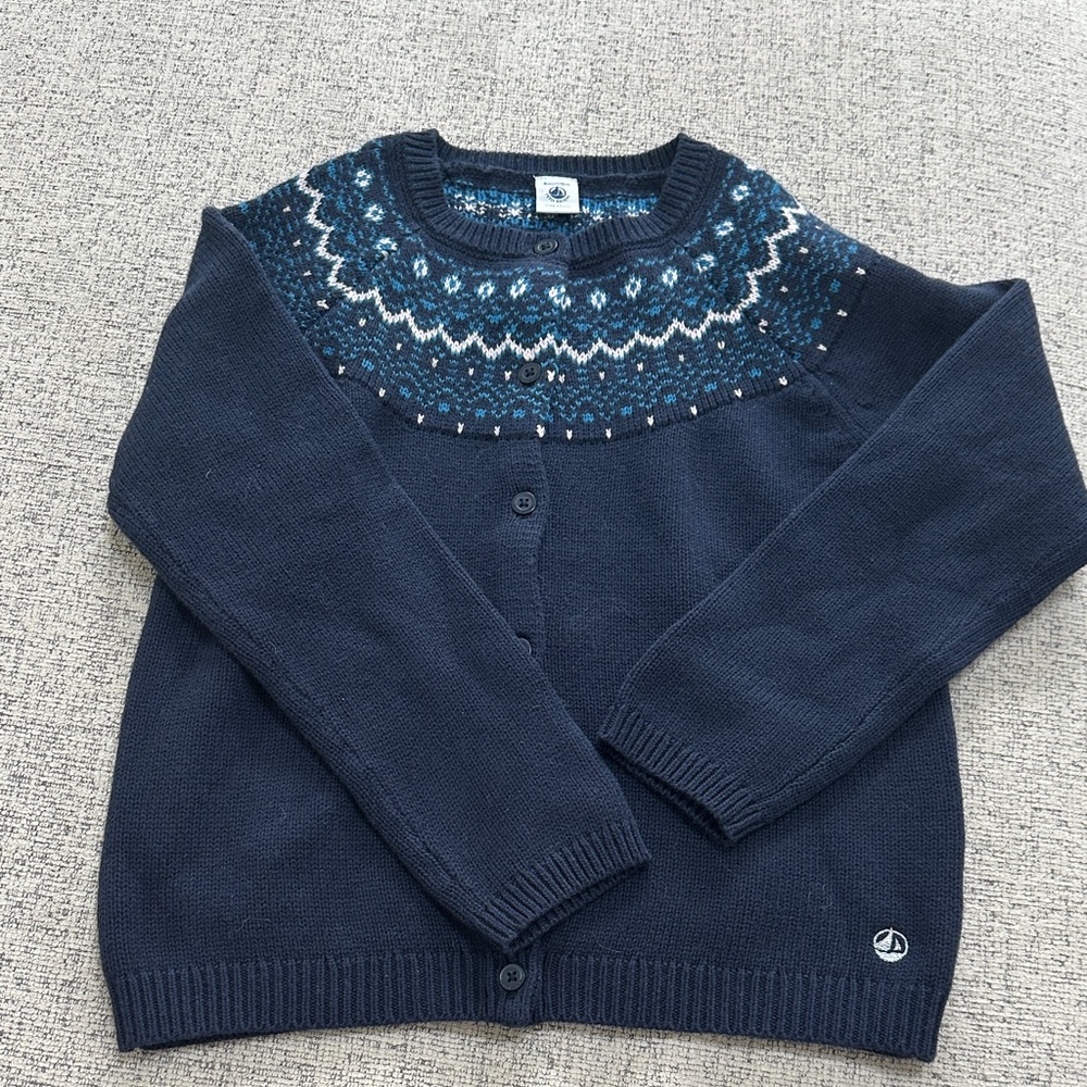 Petit Bateau Navy Blue Kids Sweater